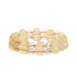 Natural Brazilian Citrine Crystal Pixiu Single-Circle Bracelet – Unisex Feng Shui Wealth Charm