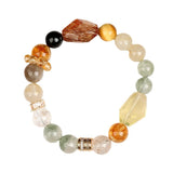 Natural Crystal Seven Chakra Multi-Gemstone Bracelet | Handmade Energy Stone Jewelry for Women