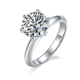 3ct Moissanite Solitaire Classic 6-prong Engagement Ring – Timeless Sparkle, Modern Elegance