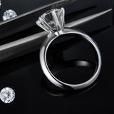 3ct Moissanite Solitaire Classic 6-prong Engagement Ring – Timeless Sparkle, Modern Elegance