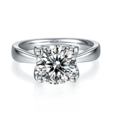 3ct Moissanite Solitaire Classic 4-prong Engagement Ring – Timeless Sparkle, Modern Elegance