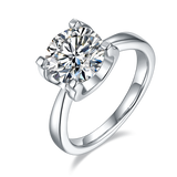 3ct Moissanite Solitaire Classic 4-prong Engagement Ring – Timeless Sparkle, Modern Elegance